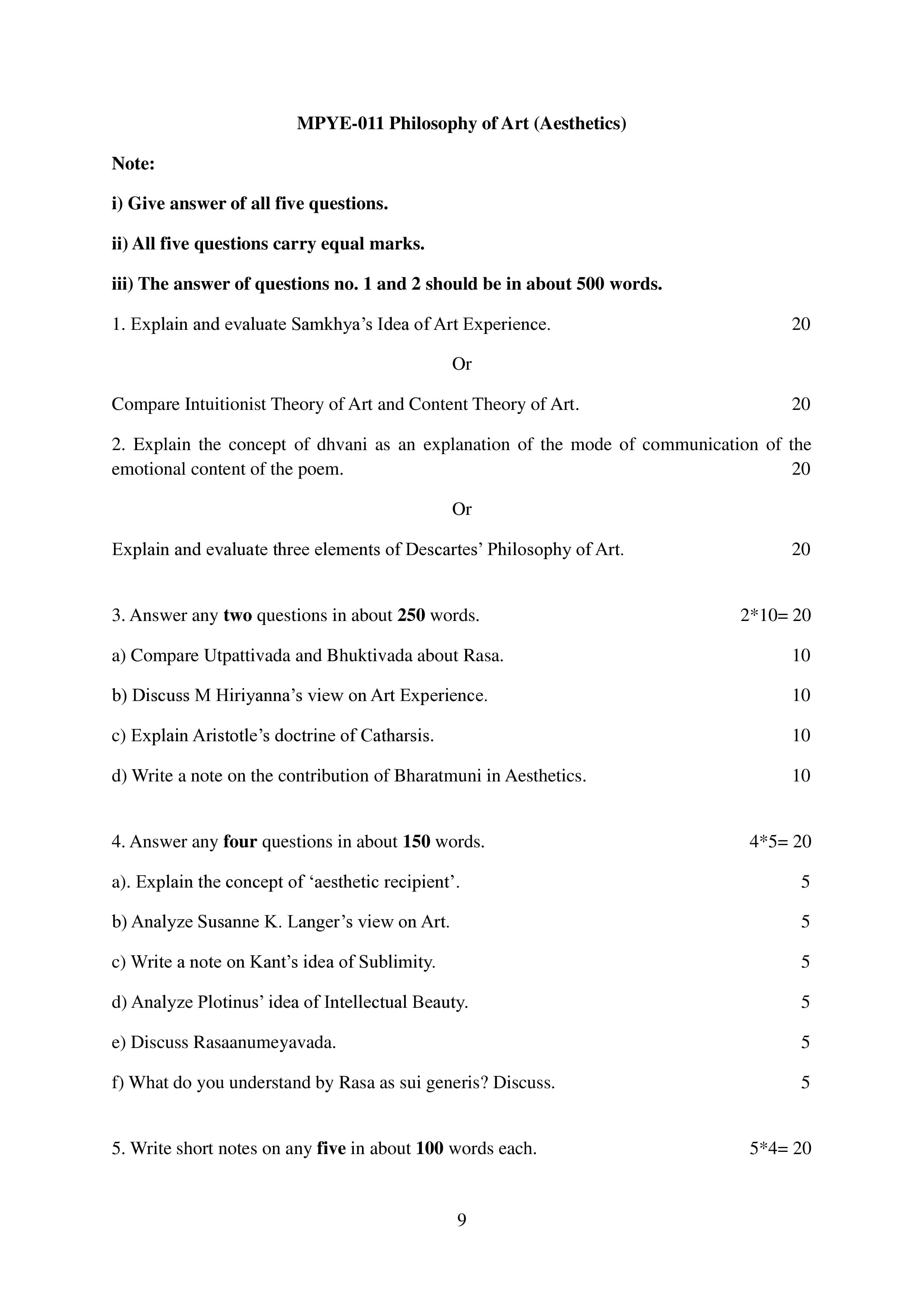 IGNOU MPYE 011 Handwritten Hardcopy Assignment 2025-25 (English Medium)