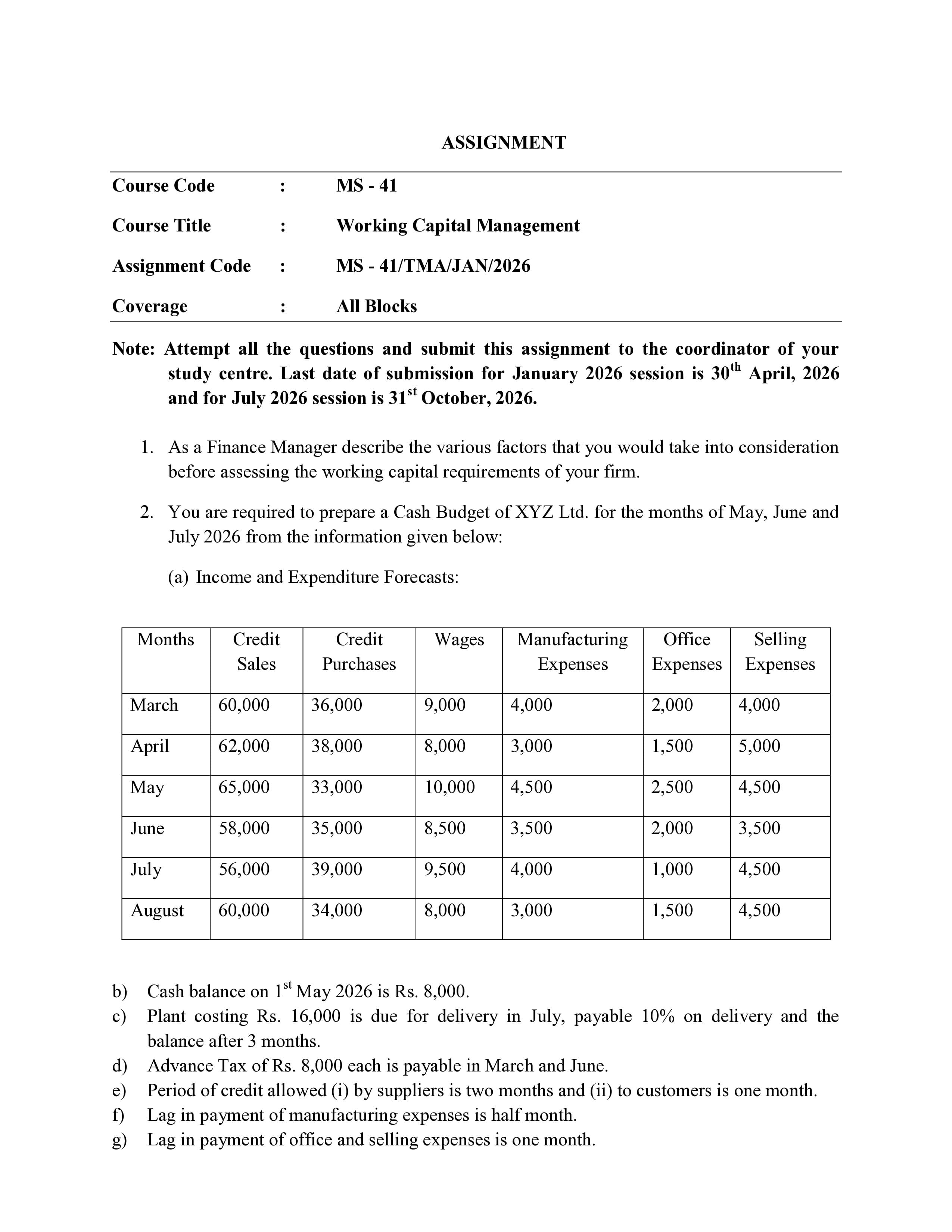 IGNOU MS 041 Handwritten Hardcopy Assignment 2026-26 (English Medium)