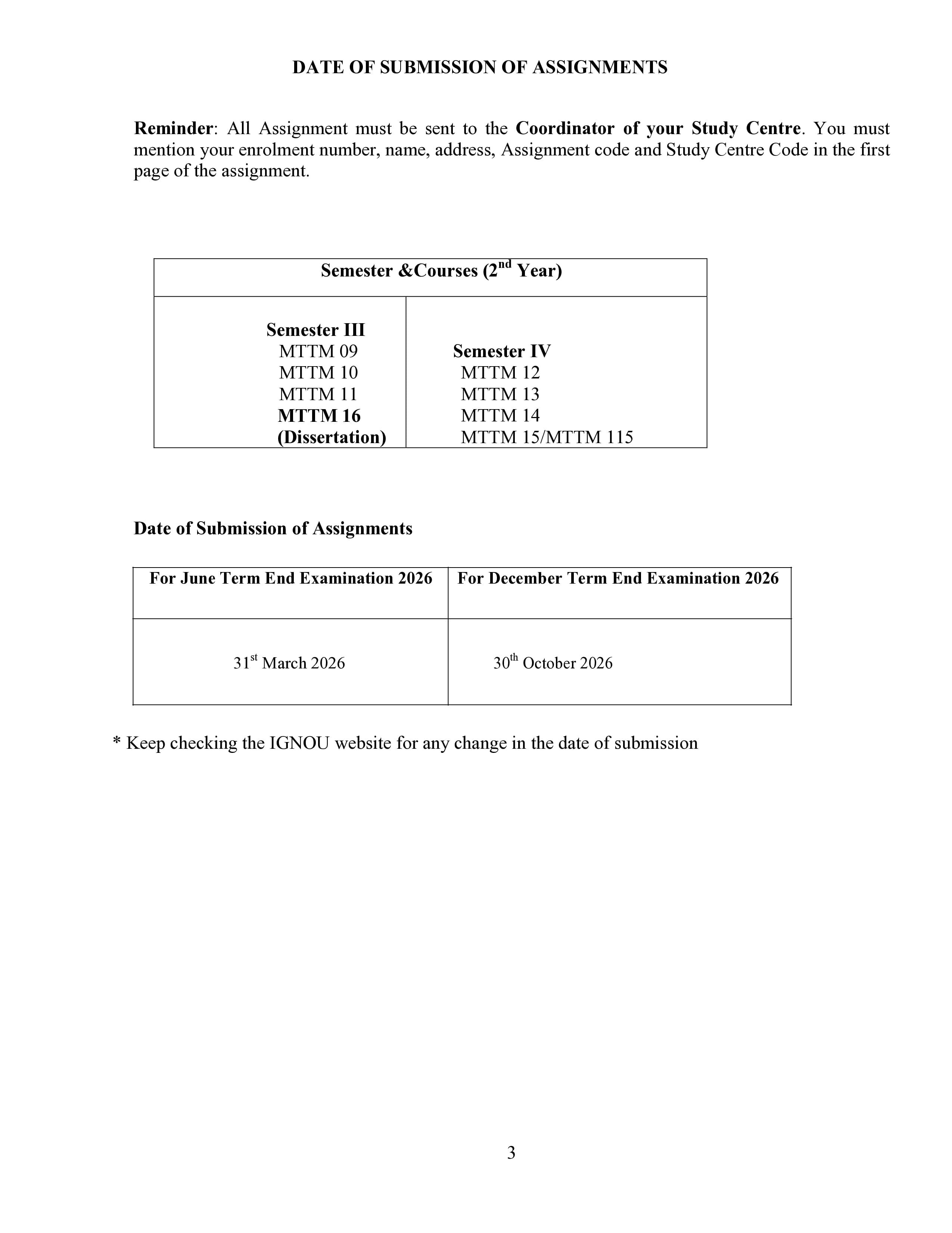 IGNOU MTTM 009 Handwritten Hardcopy Assignment 2026-26 (English Medium)