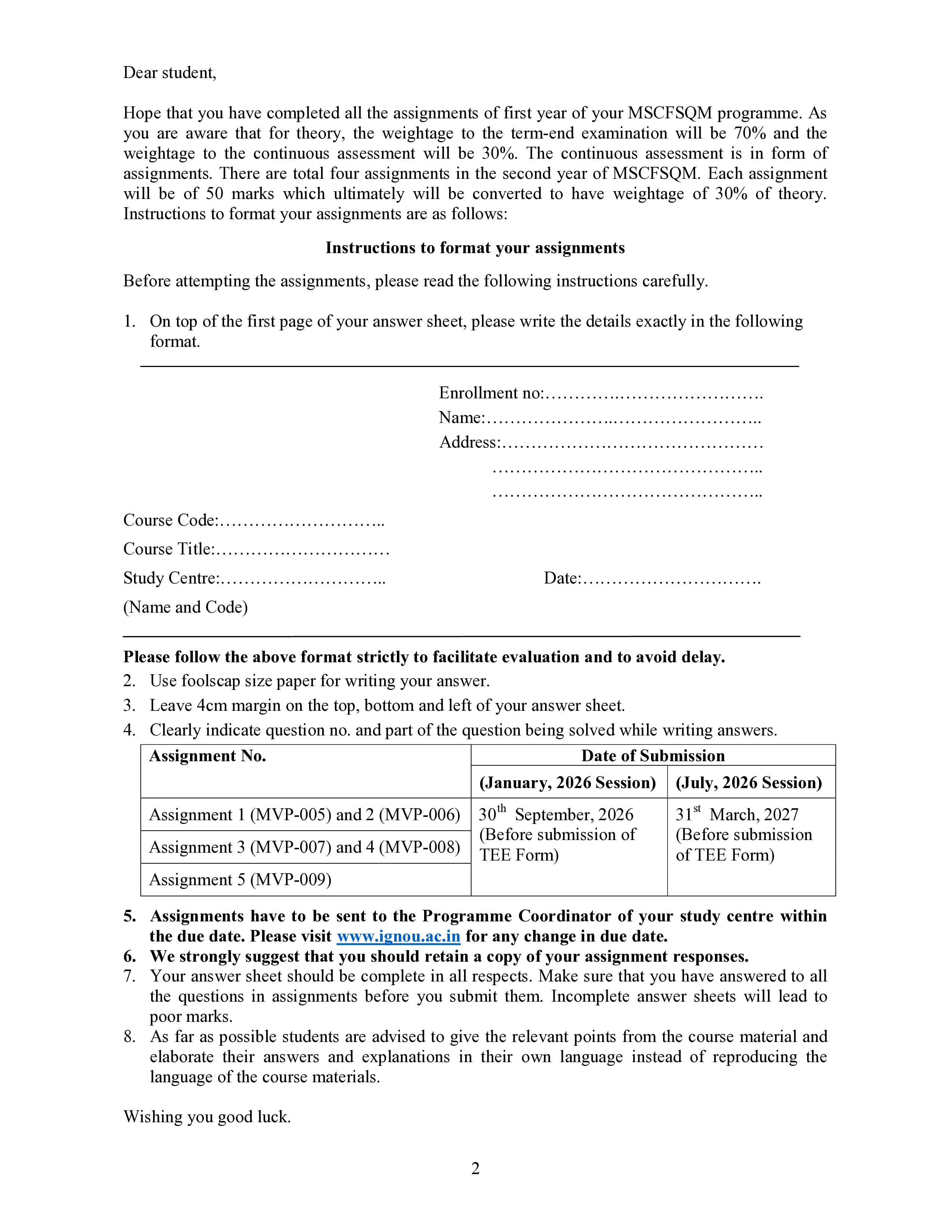 IGNOU MVP 008 Handwritten Hardcopy Assignment 2026-26 (English Medium)