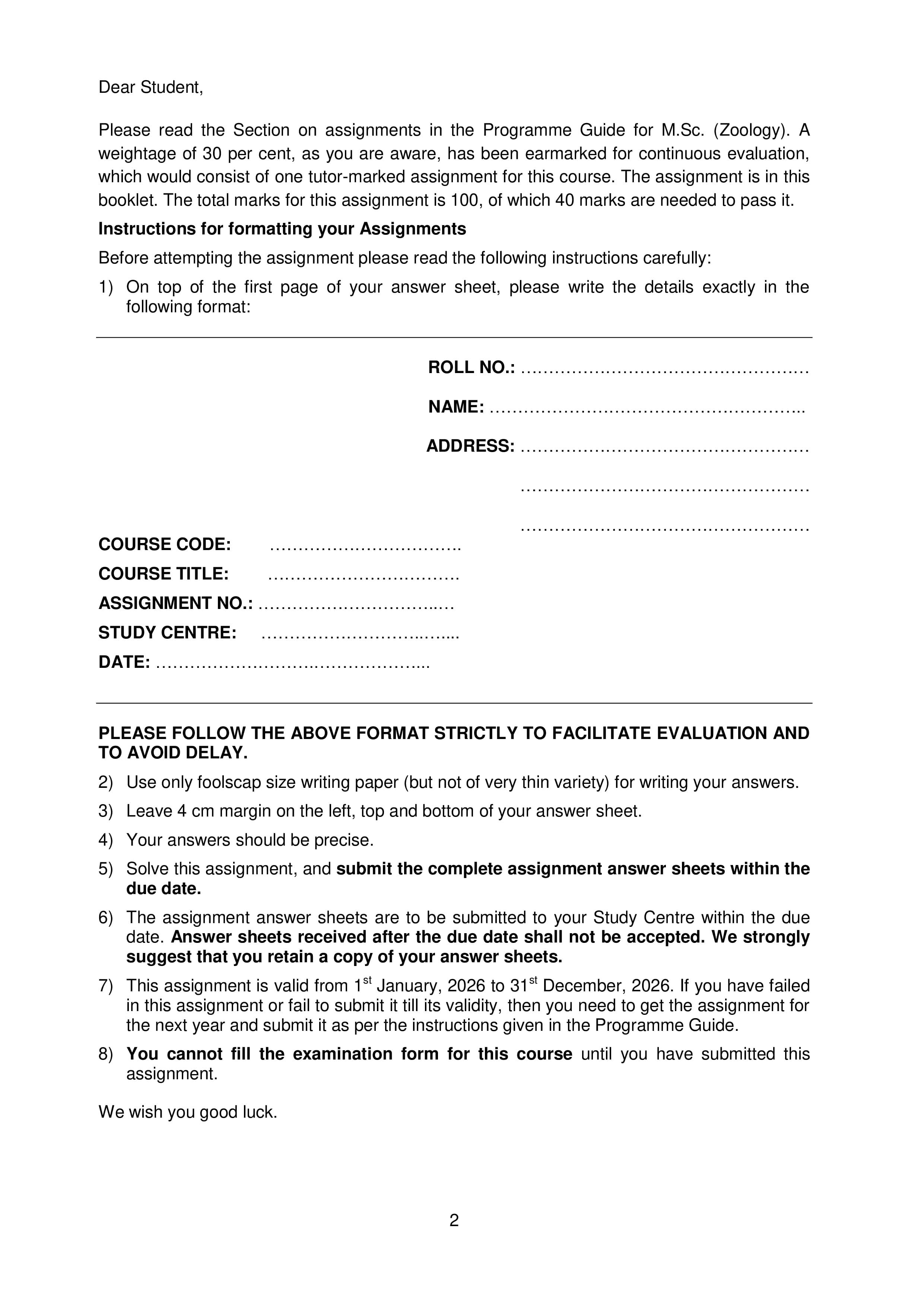 IGNOU MZO 003 Handwritten Hardcopy Assignment 2026-26 (English Medium)