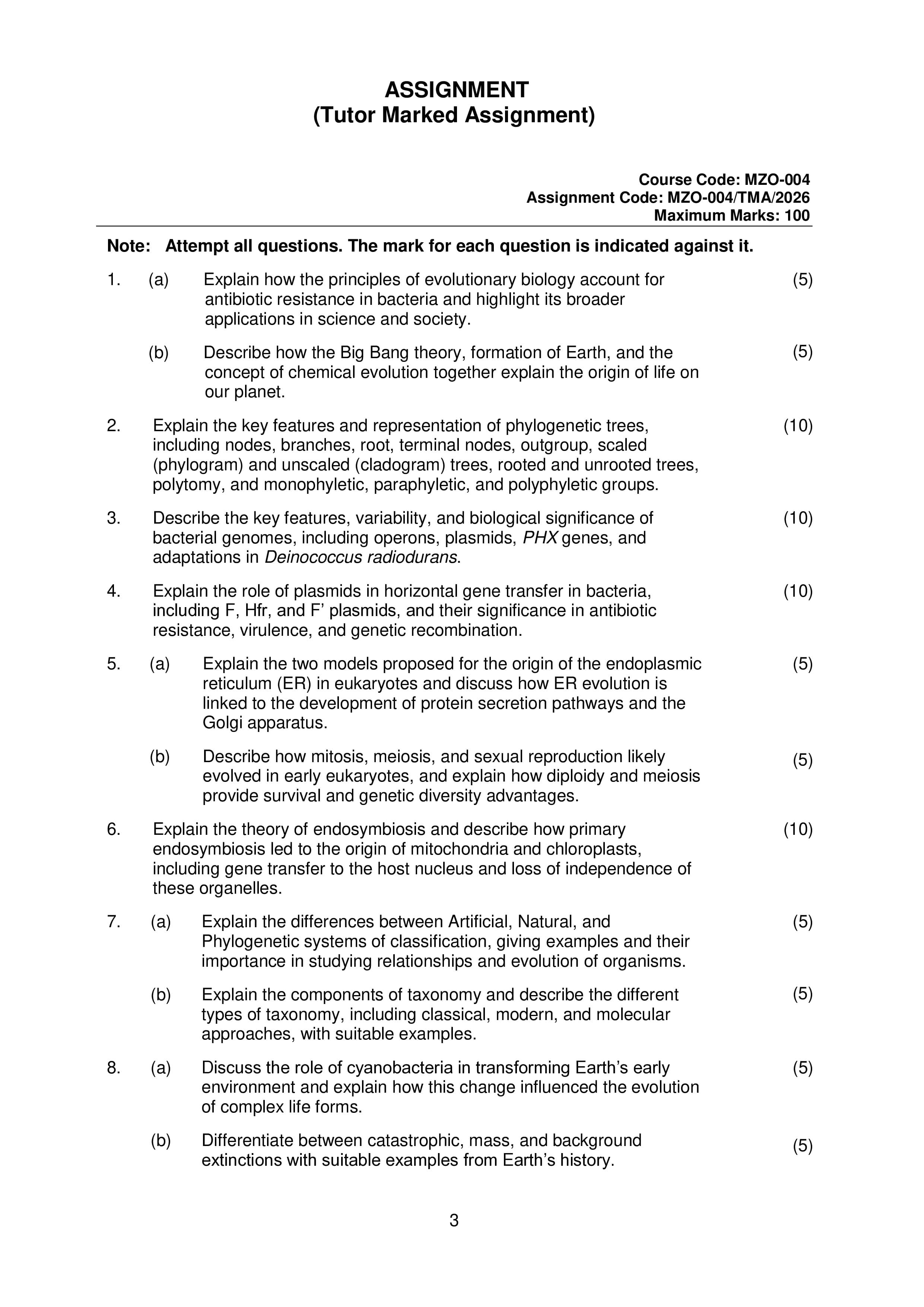 IGNOU MZO 004 Handwritten Hardcopy Assignment 2026-26 (English Medium)