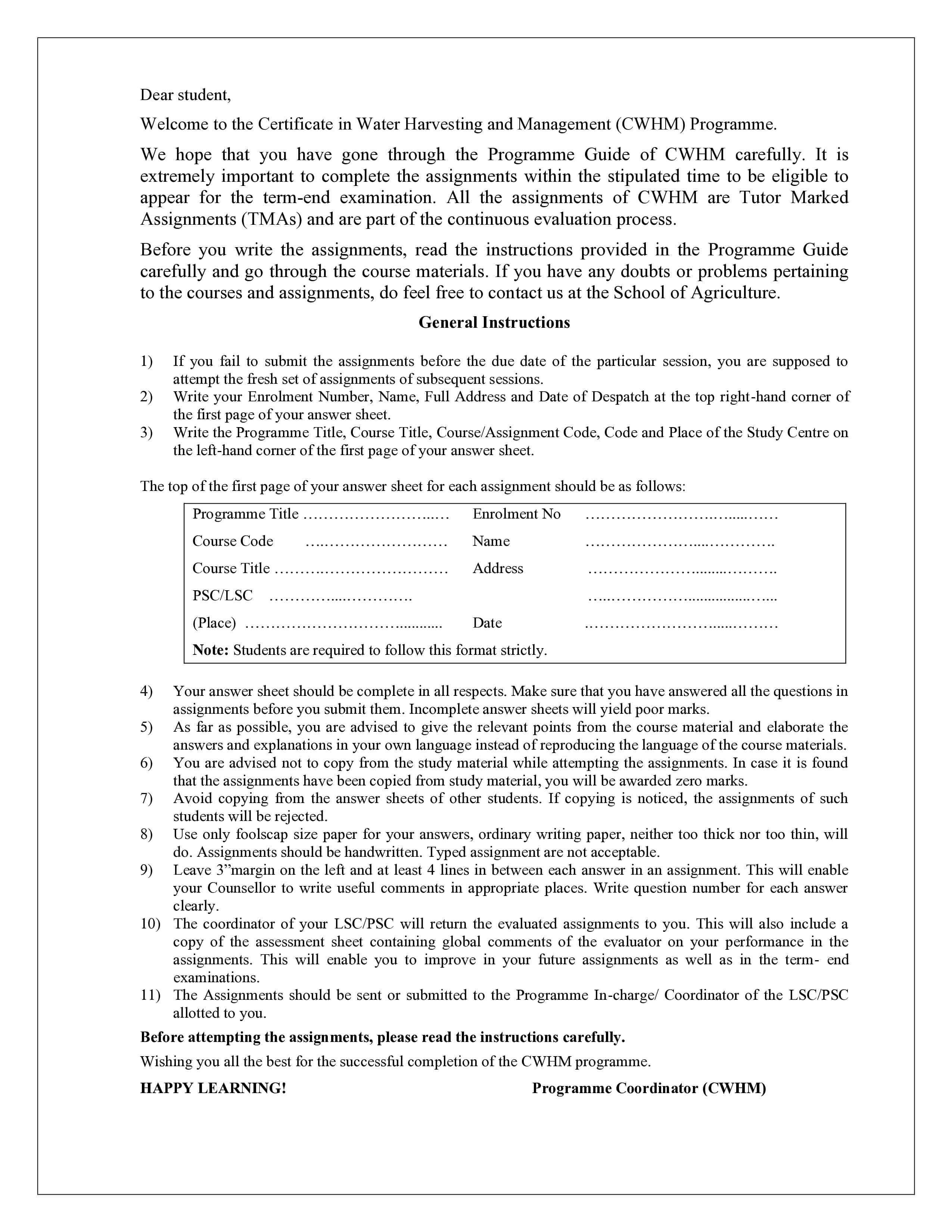IGNOU ONR 001 Handwritten Hardcopy Assignment 2025-2026 (English Medium)