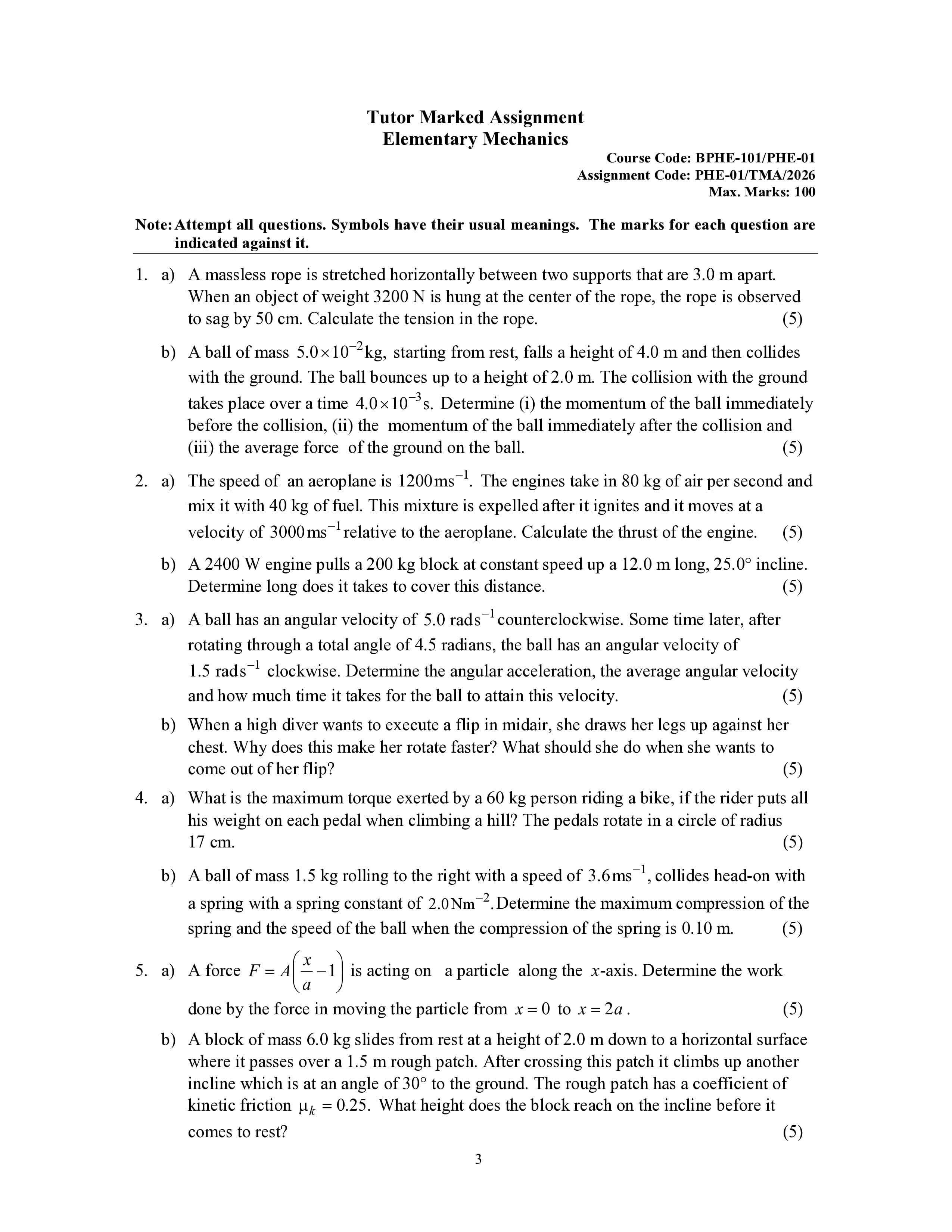 IGNOU PHE 001 Handwritten Hardcopy Assignment 2026-26 (English Medium)
