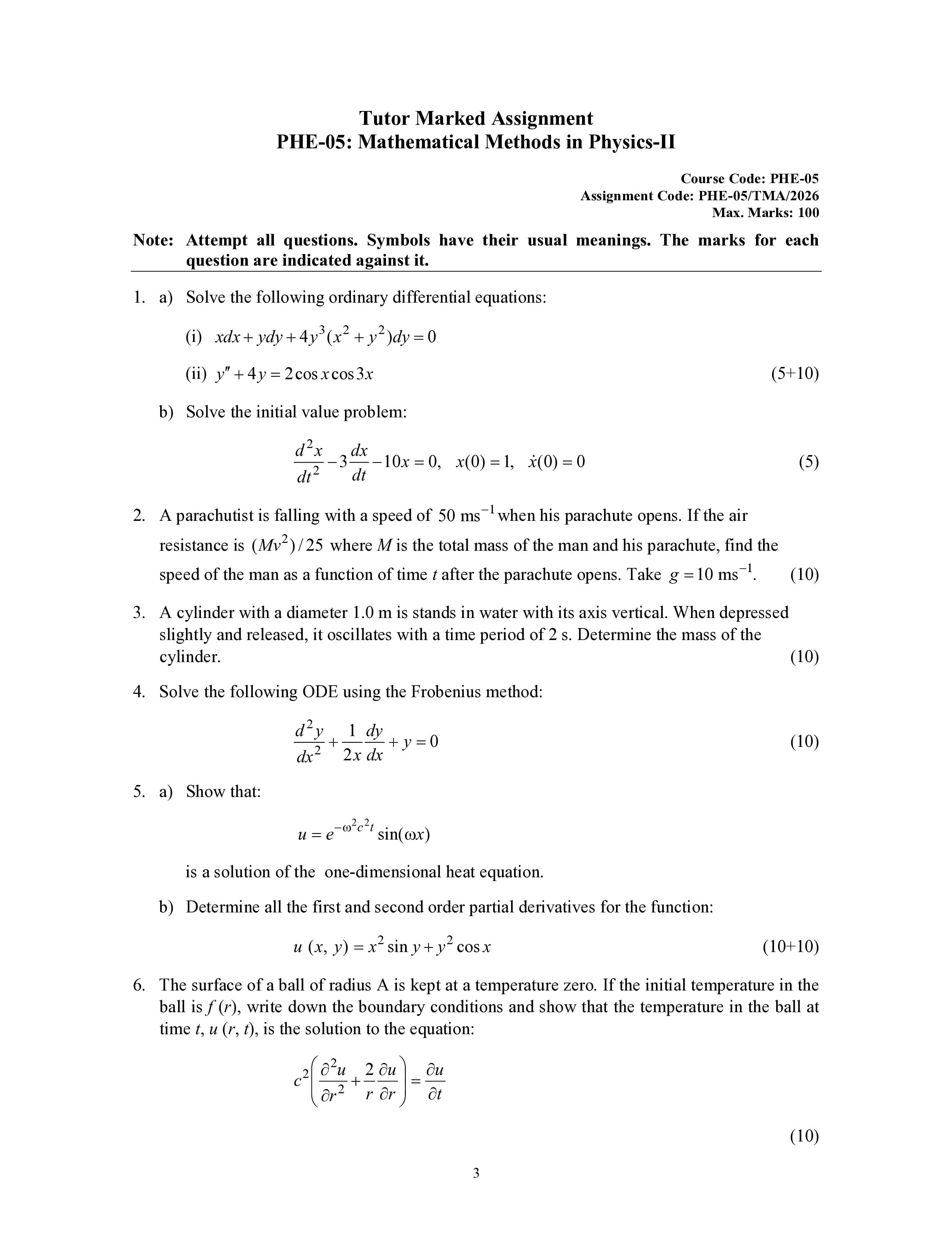 IGNOU PHE 005 Handwritten Hardcopy Assignment 2026-26 (English Medium)